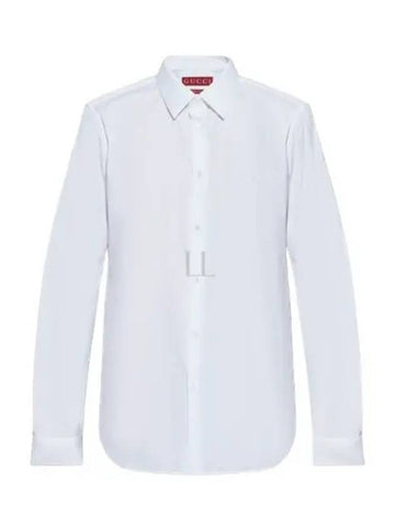 791735 26242 9000 Stretch cotton poplin shirt - GUCCI - BALAAN 1