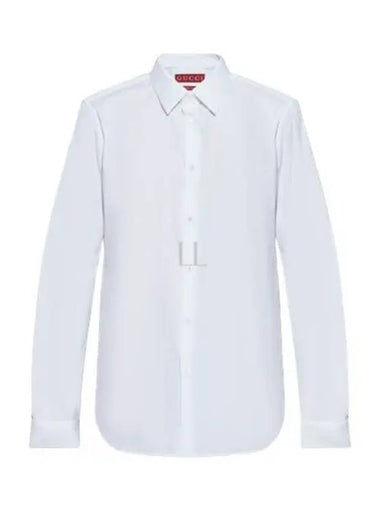 791735 26242 9000 Stretch cotton poplin shirt - GUCCI - BALAAN 1