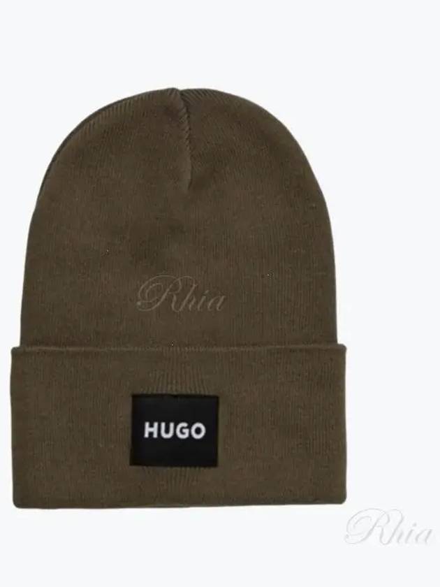 50521527 257 Logo Label Cotton Beanie - HUGO BOSS - BALAAN 1