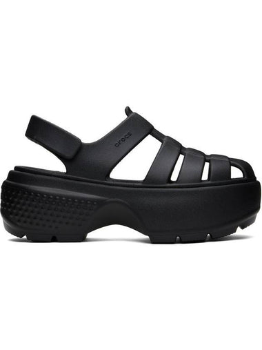 Stomp Fisherman Sandals Black - CROCS - BALAAN 1