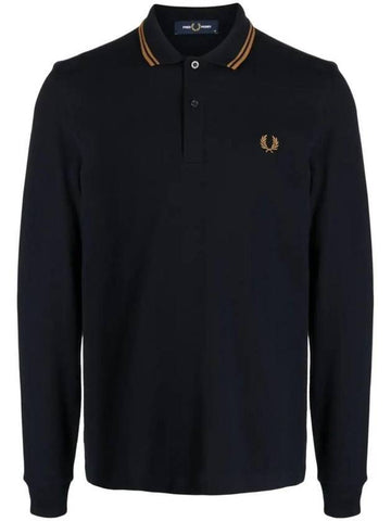 Long Sleeve Polo Shirt Black - FRED PERRY - BALAAN 1