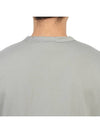 Men's Back Logo Label Cotton Short Sleeve T-Shirt Grey - TEN C - BALAAN 8