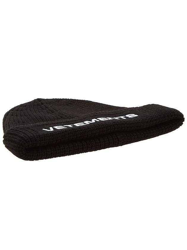 Logo Wool Beanie Black - VETEMENTS - BALAAN 6