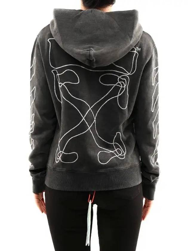 Abstract Arrow Long Sleeve Hoodie Black - OFF WHITE - BALAAN 7