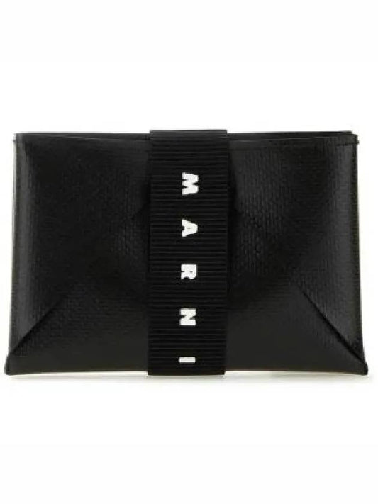 Faux Leather Card Wallet Black - MARNI - BALAAN 2