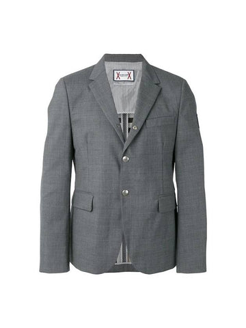 Gamma Blue Button Blazer Jacket Gray - MONCLER - BALAAN 1