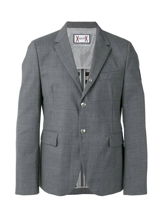 Gamma Blue Button Blazer Jacket Gray - MONCLER - BALAAN 1