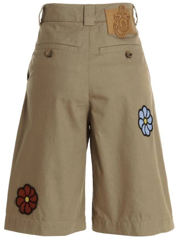 JW Anderson Floral Bermuda Shorts Beige - MONCLER - BALAAN 3