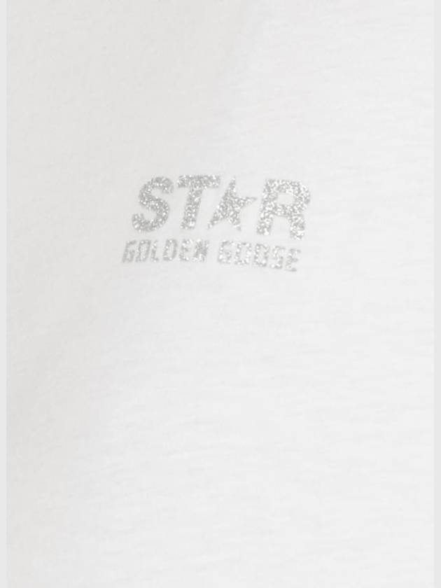 Glitter Star Logo Short Sleeve T-Shirt Silver White - GOLDEN GOOSE - BALAAN 6