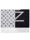 Monogram Split Scarf Black - LOUIS VUITTON - BALAAN 8