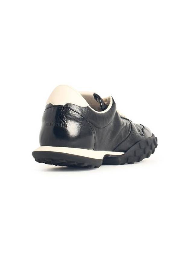 Jil Sander Black Leather Sneakers - JIL SANDER - BALAAN 3