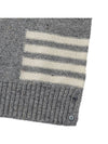 Donegal 4-Bar Striped Crew Neck Wool Knit Top Light Grey - THOM BROWNE - BALAAN 7