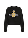 Logo Print Cotton Sweatshirt Black - VIVIENNE WESTWOOD - BALAAN 1