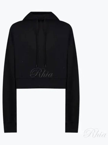 Cropped Cotton Hood W1065PC Black - WARDROBE.NYC - BALAAN 1