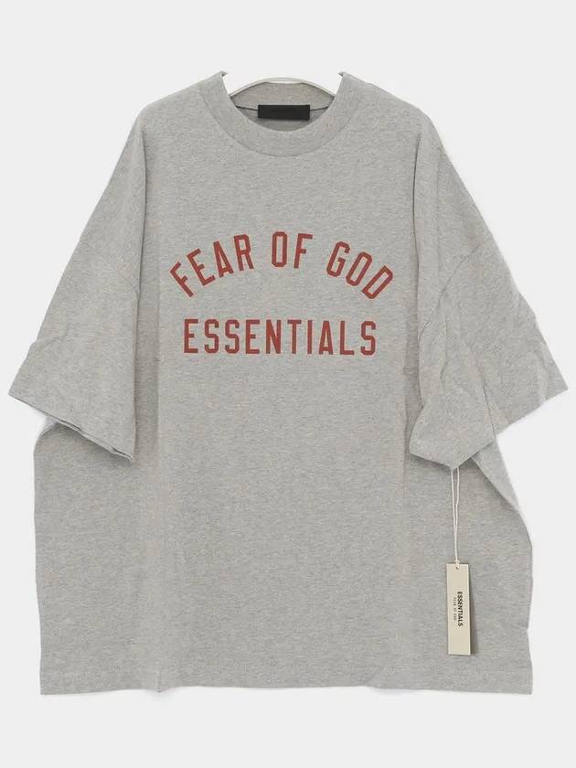 Jersey Crew Neck Short Sleeve T-Shirt Grey - FEAR OF GOD - BALAAN 3