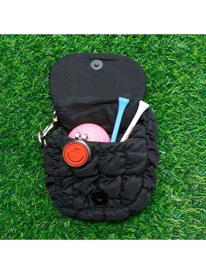 Wrinkle mini ball pouch BLACK - MONBIRDIE GOLF - BALAAN 2