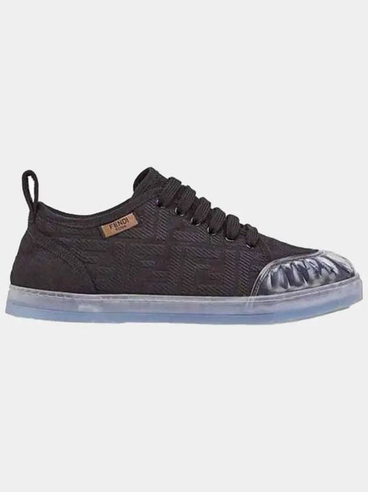 FF canvas low-top sneakers black - FENDI - BALAAN 2