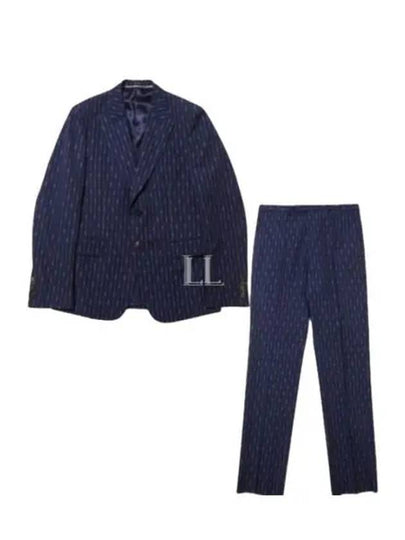 Horsebit Striped Wool Suit Blue - GUCCI - BALAAN 2