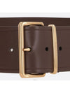 Logo Engraved Buckle Calfskin Belt Brown - MIU MIU - BALAAN 3