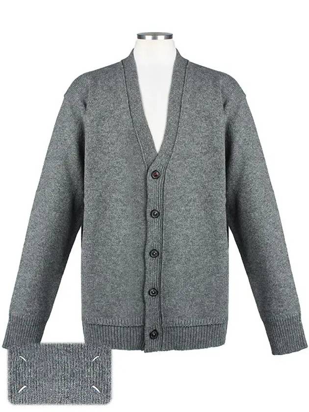 Elbow Patch Cardigan Grey - MAISON MARGIELA - BALAAN 3