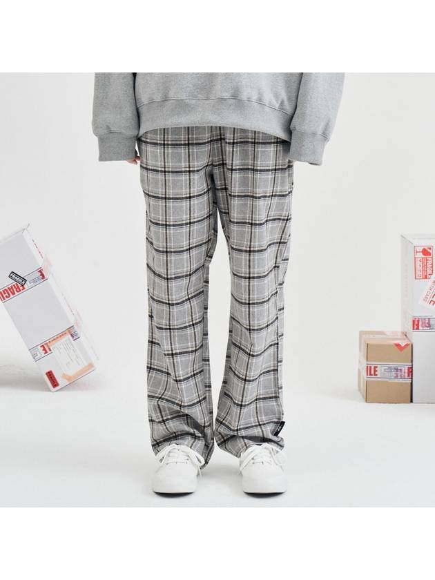 Recon Check Straight Pants Grey - REPLAYCONTAINER - BALAAN 1