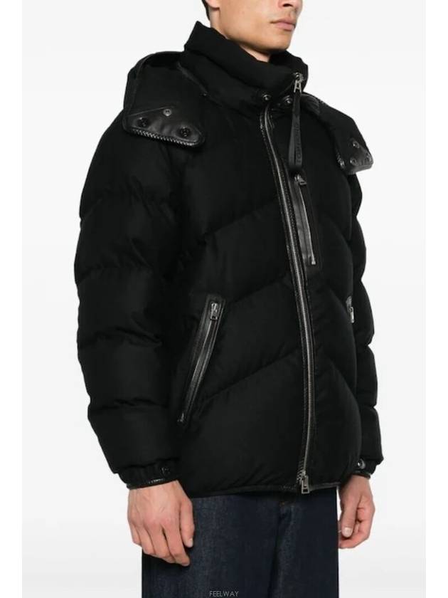 Wool Cashmere Down Jacket Black - TOM FORD - BALAAN 2