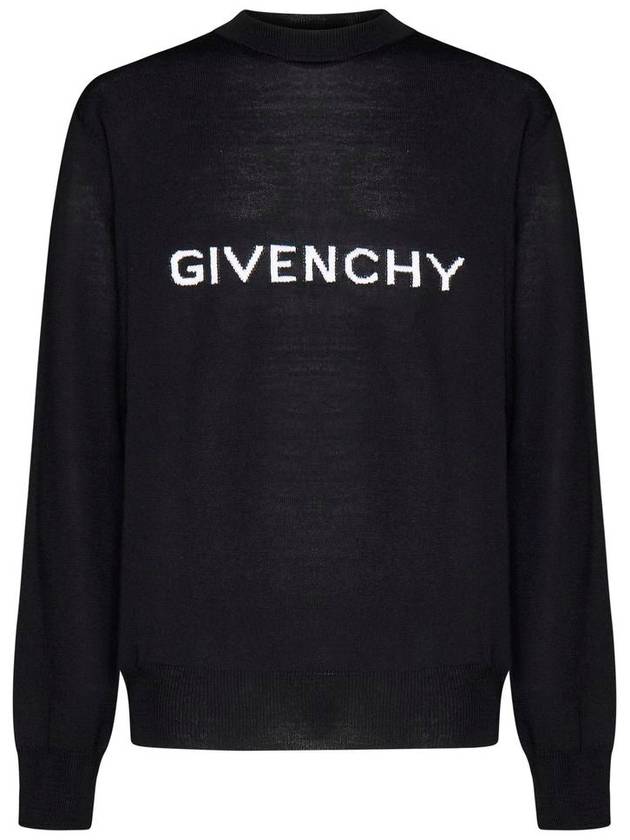 Archetype Crew Neck Wool Knit Top Black - GIVENCHY - BALAAN 2