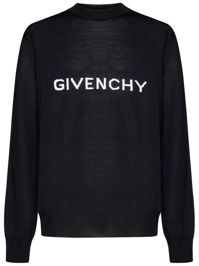 Archetype Crew Neck Wool Knit Top Black - GIVENCHY - BALAAN 2