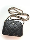 Classic Half Moon Caviar Mini Cross Bag Black - CHANEL - BALAAN 9