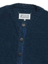 Hemp Basket Weave Knit Cardigan Blue - MAISON MARGIELA - BALAAN 4