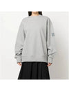 Y3 Logo Patch Overfit Sweatshirt Gray - YOHJI YAMAMOTO - BALAAN 5