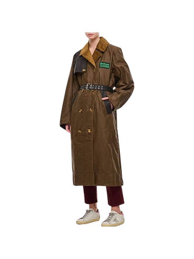 Ganni Wax Trench Coat Brown - BARBOUR - BALAAN 1