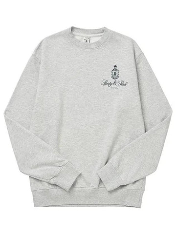 Vendome Crew Neck Cotton Sweatshirt Grey - SPORTY & RICH - BALAAN 1