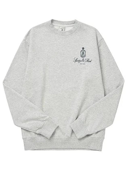 Vendome Crew Neck Cotton Sweatshirt Grey - SPORTY & RICH - BALAAN 2