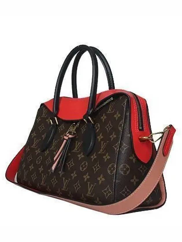 M43795 Monogram Canvas Red Peach Black Leather Tuileries 2WAY - LOUIS VUITTON - BALAAN 3