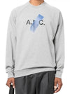 Paint Logo Crew Neck Sweatshirt Grey - A.P.C. - BALAAN 2