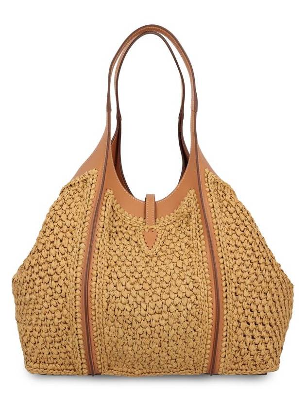 Timeless Raffia Tote Bag XBWTSBAR300RGM - TOD'S - BALAAN 3