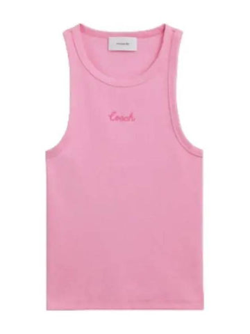 ribbed signature tank top sleeveless - COACH - BALAAN 1