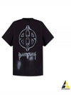 Metal BB Stencil Cotton Short Sleeve T-Shirt Black - BALENCIAGA - BALAAN 2