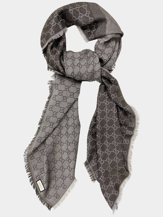 Wool Square Muffler GG Jacquard Brown 281942 - GUCCI - BALAAN 1