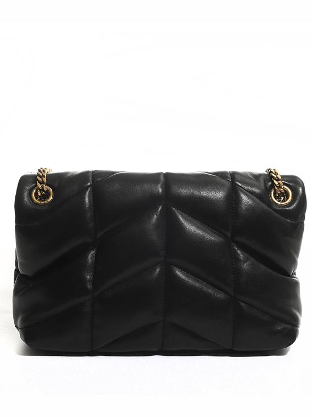 Puffer Quilted Nappa Leather Small Shoulder Bag Black - SAINT LAURENT - BALAAN 3