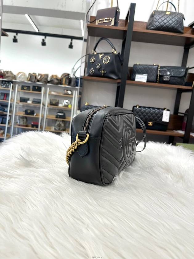 Daol Sangin Store GG Marmont Cross Bag Black 447632 Condition S - GUCCI - BALAAN 8