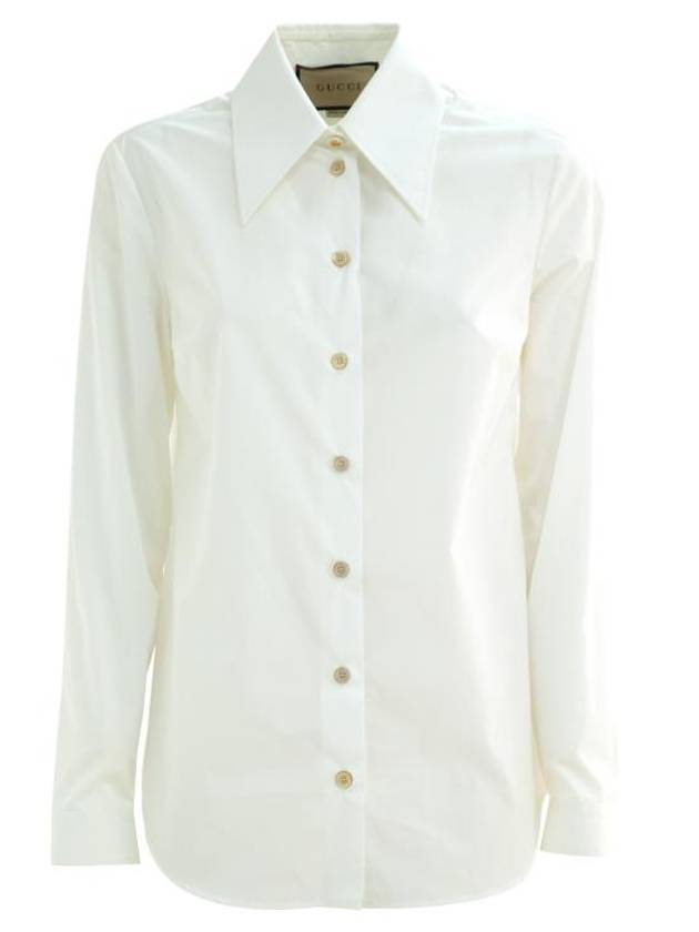 Cotton Shirt White - GUCCI - BALAAN 7