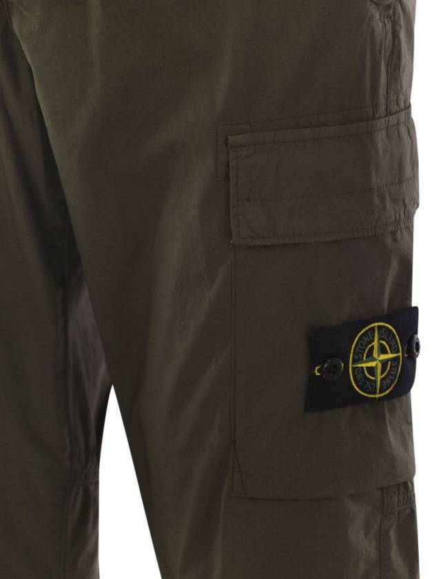 Regular fit tapered cargo trousers with zipped pockets - STONE ISLAND - BALAAN 4