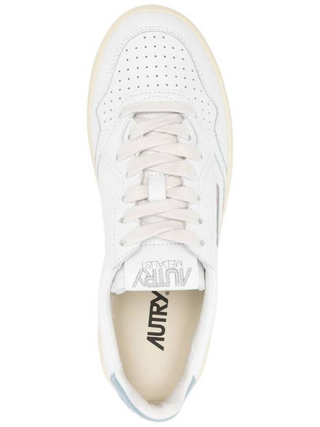 Autry Medalist Low Sneakers In White And Light Blue Leather Shoes - AUTRY - BALAAN 4