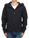 Men's Shell R Drawstring Goggle Hooded Jacket Navy - CP COMPANY - BALAAN 3