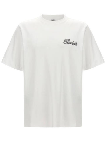 Small Embroidered Tarbo Short Sleeve T Shirt Blanc Optic - BERLUTI - BALAAN 1