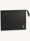 Pochette Voyage Taiga Leather Pouch Bag Black - LOUIS VUITTON - BALAAN 2