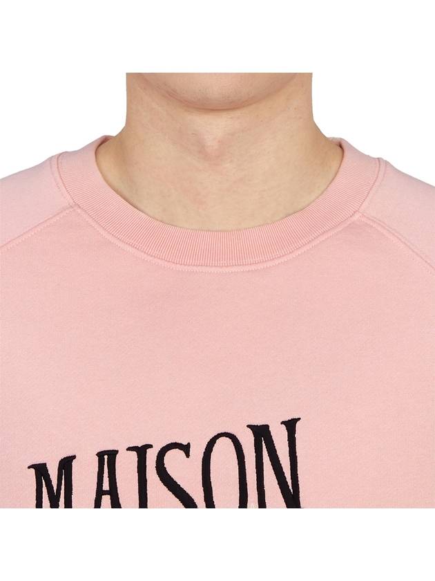 Men's Logo Print Detail Cotton Long Sleeve T-Shirt Pink - MAISON KITSUNE - BALAAN 7