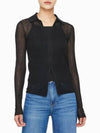 JEANS Women s Black 2 IN 1 Polo Cardigan J223903 BEH - CALVIN KLEIN - BALAAN 2